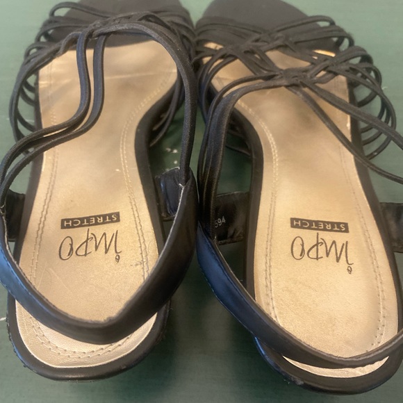 Impo Black Rogue Wedge Sandals - Size 10 - Picture 2 of 8